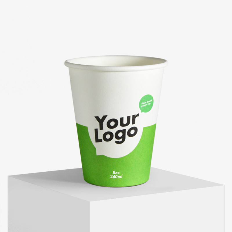 240 ml enkeltlag pappkrus med dit logo tryk 240 ml enkeltlag pappkrus med dit logo tryk