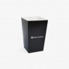 Spesialtrykt svart 0,65L popcornbeger med 'Clear Channel' logo
