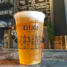 Stor tilpasset trykt plastkopp for øl med logoen 'Elliot'