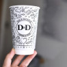 Trykt 450 ml pappkopp med 'Dan & Decarlo' logo