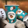 BIO-pappkrus med 'Malibu' og kokosnøttmotiv