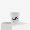 110 ml hvitt ekspress pappkrus med din logo