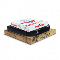 Pizzaesker med egen logo