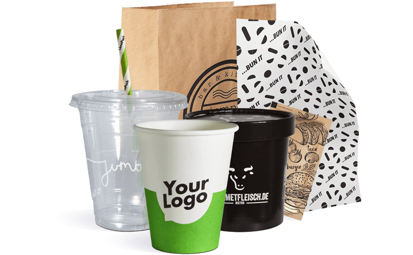 Stilig takeaway-emballasje med ditt logotrykk
